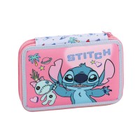 Училишна футрола со прибор Stitch – 2 прегради