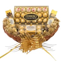 Корпа со Ferrero Rocher „Златен сјај“ 